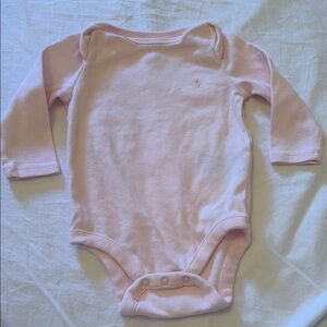 Baby Long-Sleeve One-Piece Bodysuit - Pink